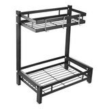 Estante Mini Rack Metálico 2 Repisas Multiuso Cocina 