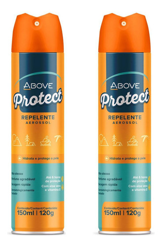 Kit 2 Repelente Spray Protect Above Secagem Rápida 150ml