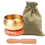 Kit Cuenco Tibetano Con Cojín - Sonido De Meditación Y Yoga