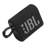 Caixa De Som Jbl Go 3 Bluetooth Preto À Prova D'água
