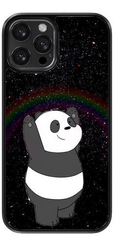 Funda Para Celular Oso Panda Escandalosos Negro Arcoiris