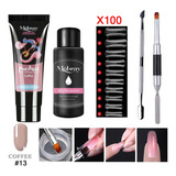 Conjunto De Manicure Em Gel Poli-gel, 15 Ml, Café, U