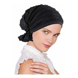 Gorro Oncológico Ruffle En Tela Para Mujer