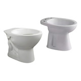 Juego Baño Inodoro Corto Bidet Ferrum Andina 3 Agujeros