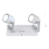 Aplique Pared Led Sheila Gu10 2 Luces Candil Blanco/niquel Color Blanco