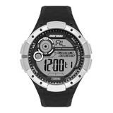 Relógio Mormaii Wave Masculino Prata Mo1590aa/8k==2 Cor Da Correia Preta Cor Do Fundo Preto