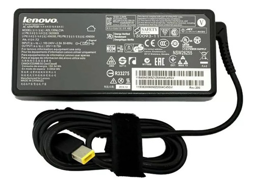 Cargador Lenovo Ideapad Y50 Y700 20v 6.75a 135w Punta Usb