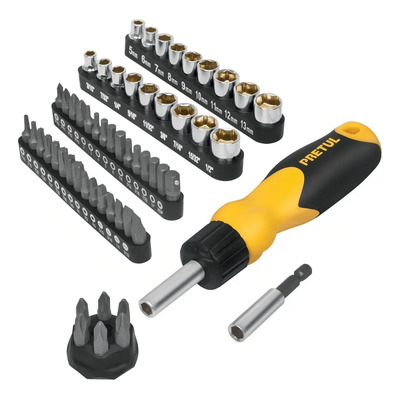 Desarmador T. Matraca 35 Puntas, 18 Dados Pretul 22976 | Envío gratis