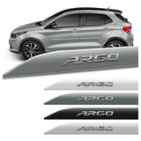 Jogo De Friso Lateral Argo 2017 A 2023 Alto Relevo Cromado