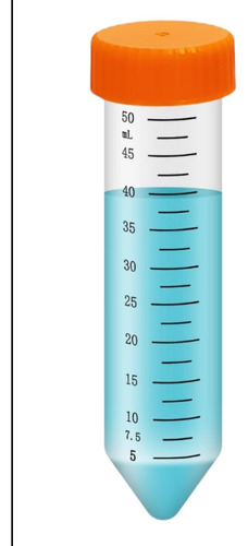 Tubo Para Centrífuga 50 Ml. Tapon Roscable Graduado Bol.25pz