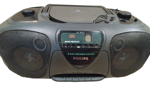 Rádio Portatil Micro System Philips Az 8051(rádio E Fita Ok)