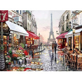 Bordado Pintura De Diamante Diamond Painting Paris 30x40 