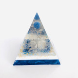 Piramide Orgonite Grande Esfera Quartzo Azul Pedra Natural