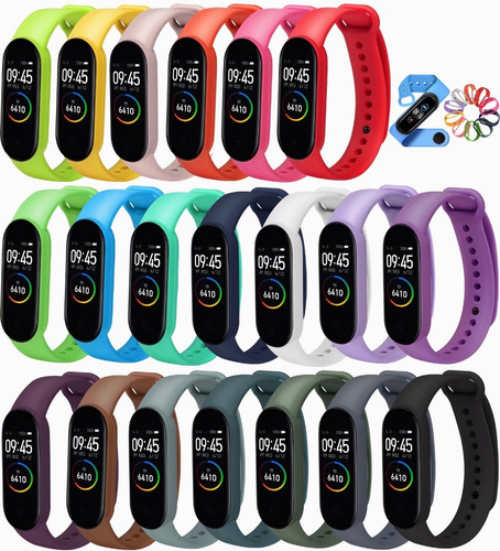 20 Pcs Para Xiaomi Mi Band 5 Y 6 Silicone Strap Correas