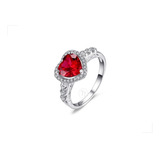 Anillo Rubi 2.72 Ct En Plata Esterlina 925 Cuore