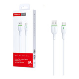 Cabo De Carregamento Usb To Tipo-c Com Luz-rápido E Durável Cor Branco