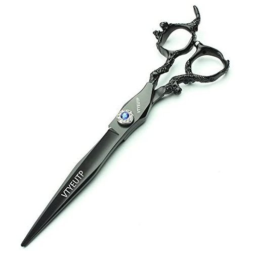 Tijera De Peluqueria 18cm Japonesa De Acero Inoxidable Negra