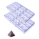 Pack X2 Moldes De Chocolate Molde Policarbonato Piramide