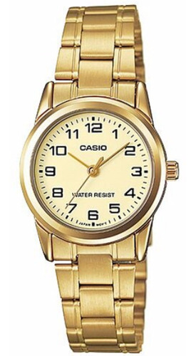 Reloj Casio Ltp-v001g Dorado Mujer Acero 100% Original