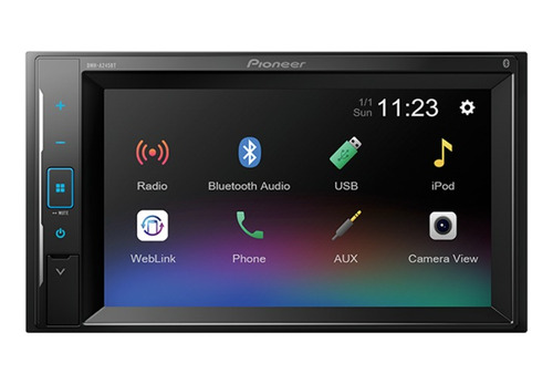 Stereo Pantalla Pioneer Doble Din Dmh A245 Bt Bluetooth