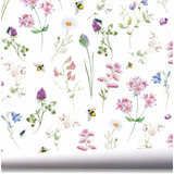 Papel De Parede Flores Delicado Floral Kit 03 Rolos A483