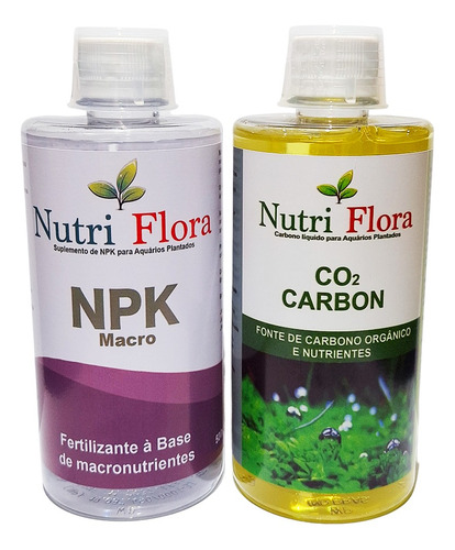 Fertilizante Npk + Carbon 500ml Para Aquário Plantado