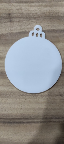 100 Pza Esfera Acrílico Blanco Sublimar Personalizar 8x9.5cm