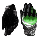 Guantes Para Moto Biker, Piel De Primera Calidad, Color Verd