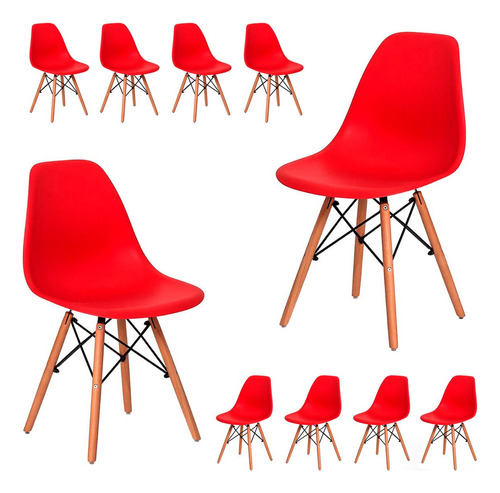 10 Cadeiras De Jantar E Cozinha Charles Eames - Várias Cores