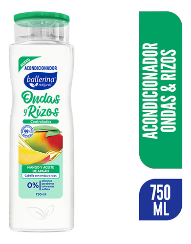  Acondicionador Ondas Y Rizos Frasco Ballerina 750 Ml