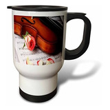 3drose Tm ******* Impresión De La Taza Del Violín Y Rose En 