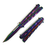 Navaja De Mariposa Tornasol Tactica Acero Balisong Butterfly