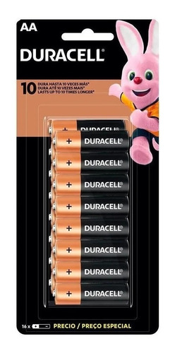 Pilha Duracell Alcalina Pequena Aa Econopack Com 16 Unidades