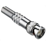 Conector Bnc Com Mola E Parafuso Coaxial Cftv - 25 Unidades