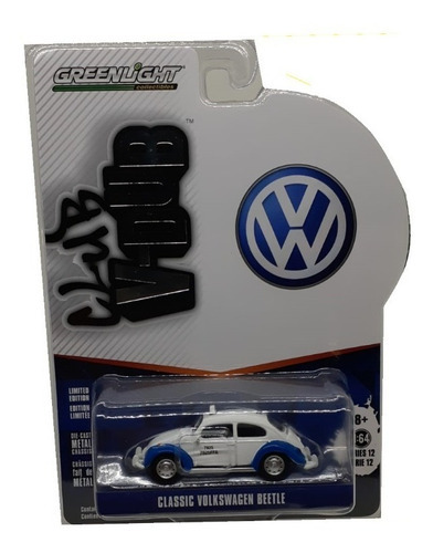 Greenlight Classic Beetle Volkswagen Vocho  Club V-dub 1:64 Color Blanco