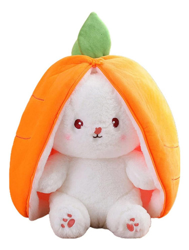 Conejo De 35 Cm Peluche Fresa Con Cierre Reversible Kawaii