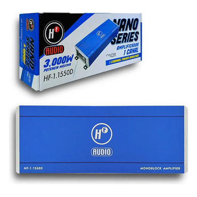 Amplificador Nano 1 Canal 3000w Clase D 1500rms Hf Audio Azul | Envío gratis
