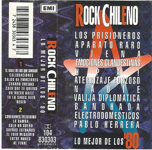 Various  Rock Chileno: Lo Mejor De Los ´80 Cassette Vg+