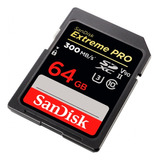 Cartão Memória Sandisk Sdxc 64gb Extreme Pro 300mbs Vídeo 4k