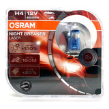 Kit 2 Lamparas H4 Osram Laser Night Breaker +150% +150m