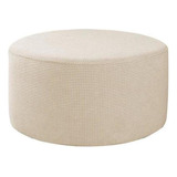 2xround Ottoman Slipcover Footshool Footress Foot Funda Sala