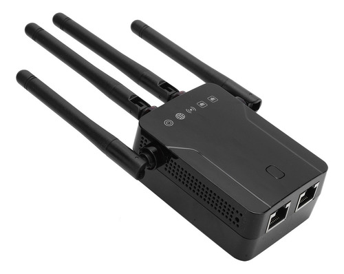 Repetidor Inalámbrico Negro De Doble Banda Wifi Extensión De