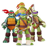 E 4 Muñecos Clásicos De Las Tortugas Ninja De 12cm Toys