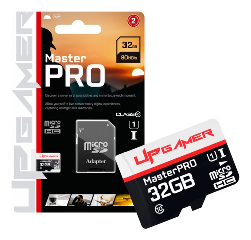 Micro Sd Up Gamer 32gb 80mb/s Classe 10