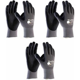 Guantes De Trabajo Con Agarre De Nitrilo, Grandes, 3 Pares