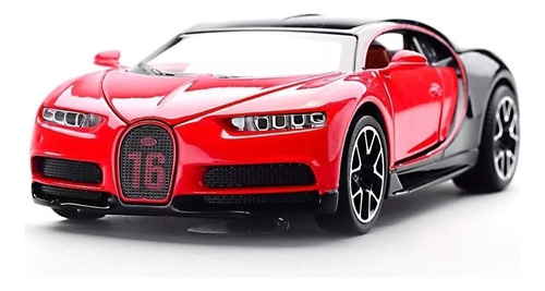 Bugatti Chiron T Escala 1/32 Luces Y Sonido Mide 14 Cm Largo