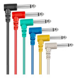  Set 6 Cables Plug  Pedalera Guitarra 30cm - Stock