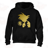 Sudadera Dragon Ball Goku Grande Y Chiquito Silueta Hoodie