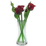 Red Co. Ramo De Flores Decorativo De Cristal Con Jarrón, Caj