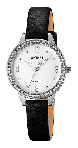 Reloj Mujer Skmei 2027 Cuero Ecologico Minimalista Elegante